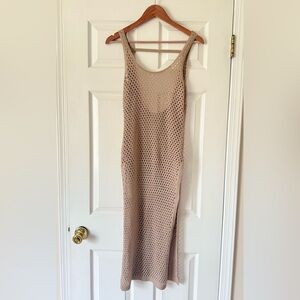 TiniBikini Beige Sleeveless Midi Cover Up Dress